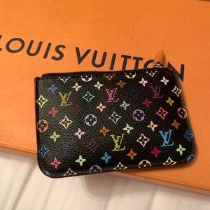 Louis Vuitton zip wallet black multicolor